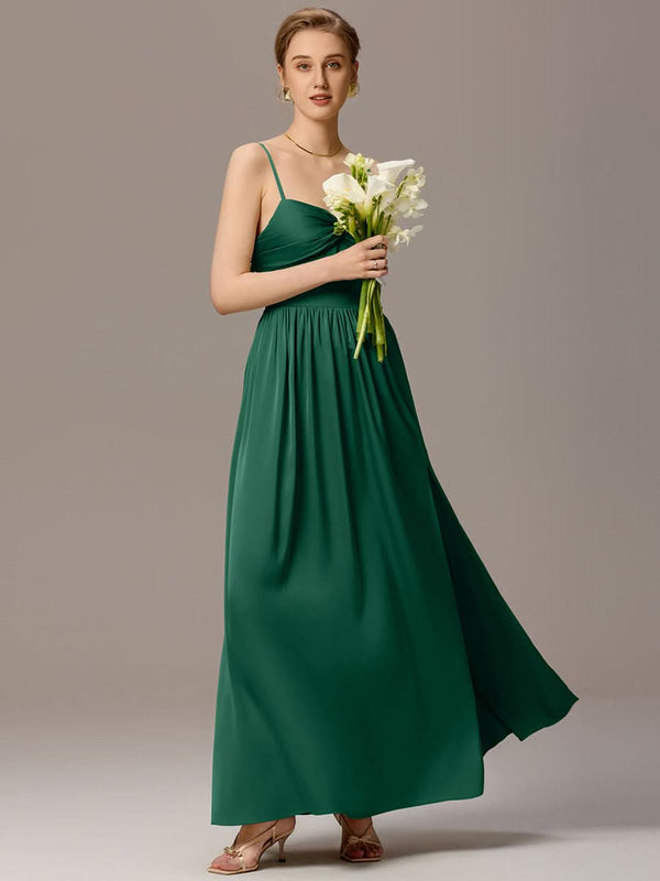 Satin Pleated Back-Tie Sleeveless Maxi Bridesmaid Dress #color_Sage Green Satin Pleated Back-Tie Sleeveless Maxi Bridesmaid Dress