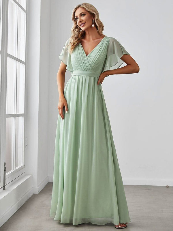 Ever-Pretty Chiffon Swatch #Color_Mint Green Ever-Pretty Chiffon Swatch