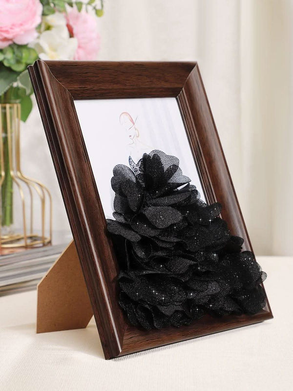 3D Dress Shadow Box Frame Decoration #color_Burgundy 3D Dress Shadow Box Frame Decoration