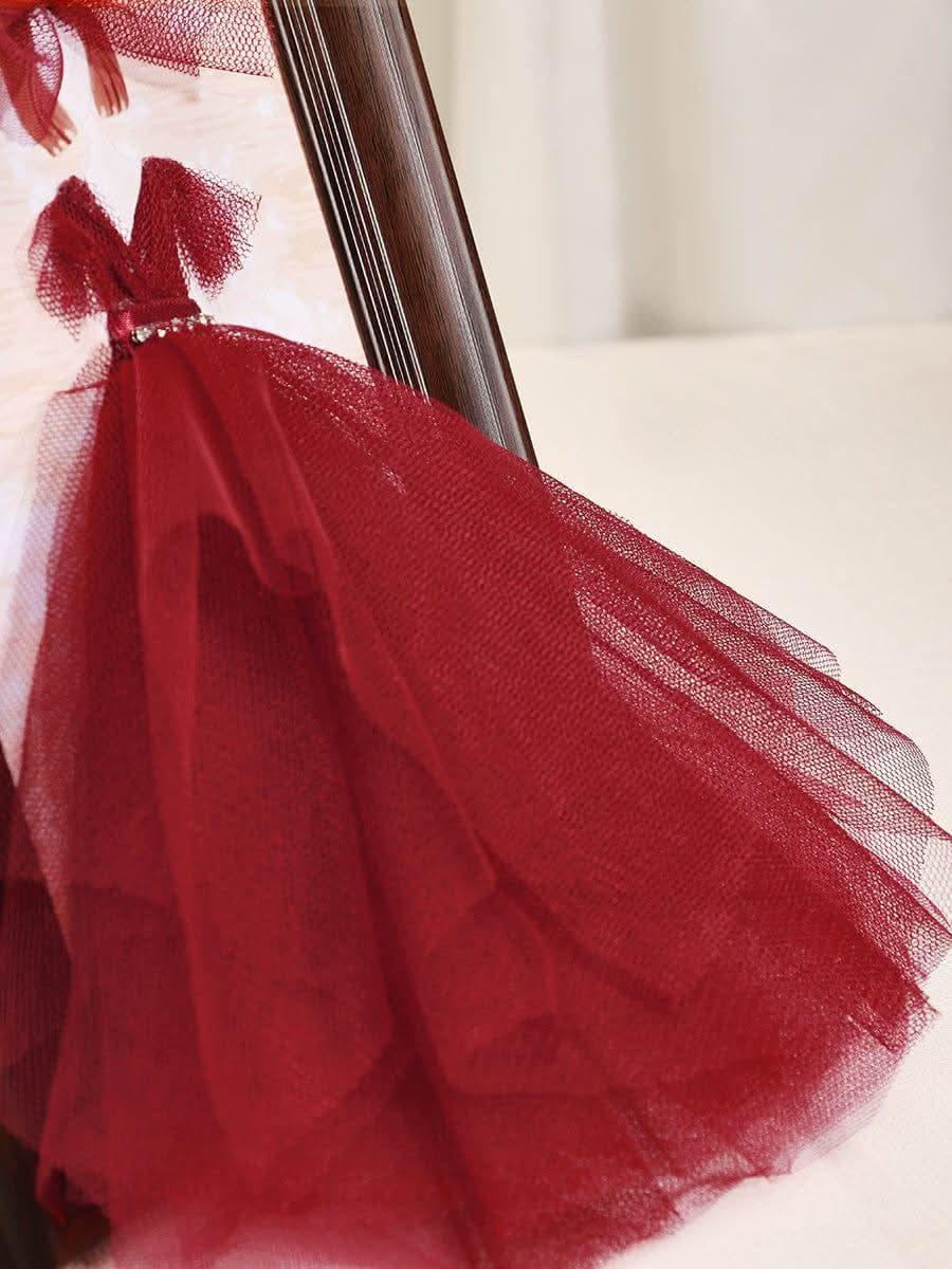 3D Dress Shadow Box Frame Decoration #color_Burgundy