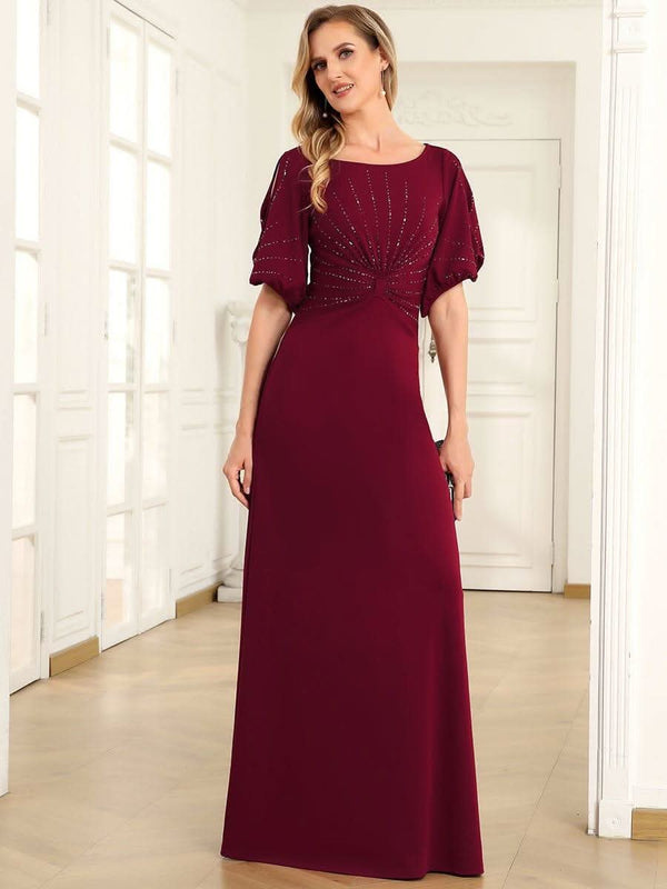 ever VICOTIRE|Round Neck Bodycon Half Sleeve Formal Dress