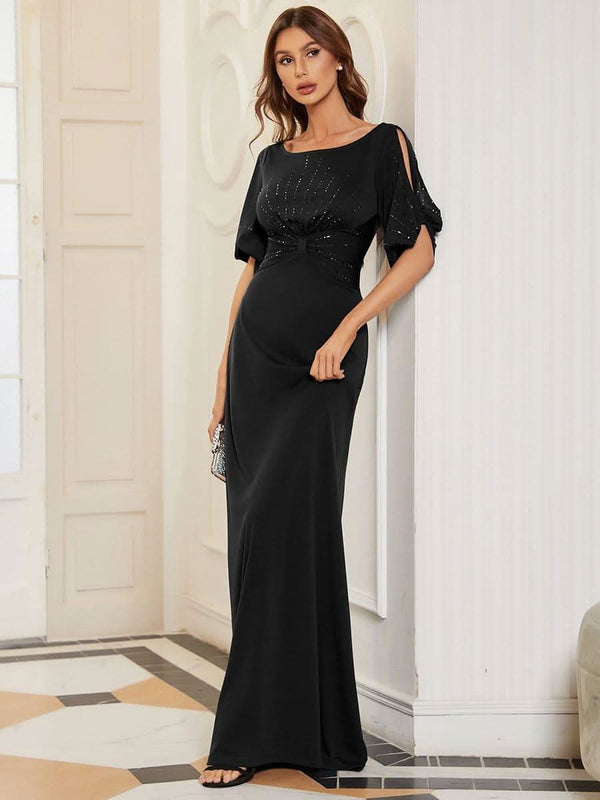 ever VICOTIRE|Round Neck Bodycon Half Sleeve Formal Dress