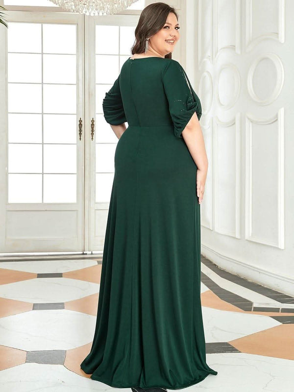 ever VICOTIRE|Round Neck Bodycon Half Sleeve Formal Dress