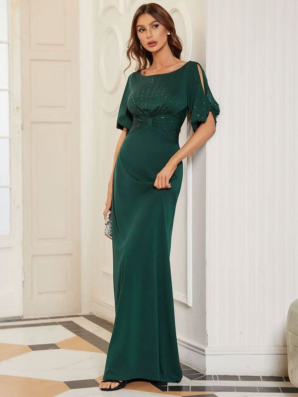 ever VICOTIRE|Round Neck Bodycon Half Sleeve Formal Dress