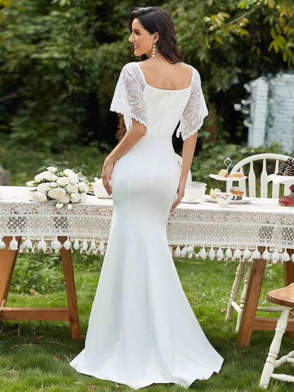 ever SLOANE|Sexy V Neck Maxi Bodycon Mother of the Bride Dress