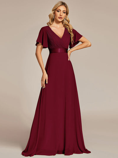 Simple Empire Waist Flowing Sleeves Evening Dress