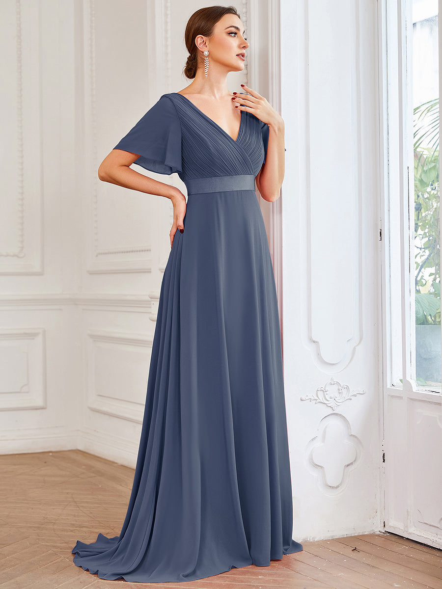 Simple Empire Waist Flowing Sleeves Evening Dress #Stormy