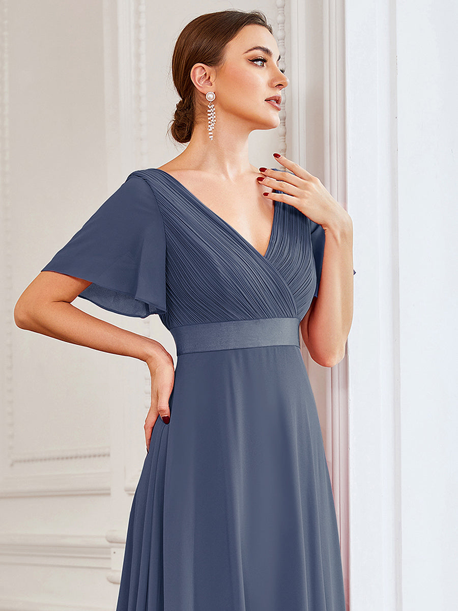 Simple Empire Waist Flowing Sleeves Evening Dress #Stormy