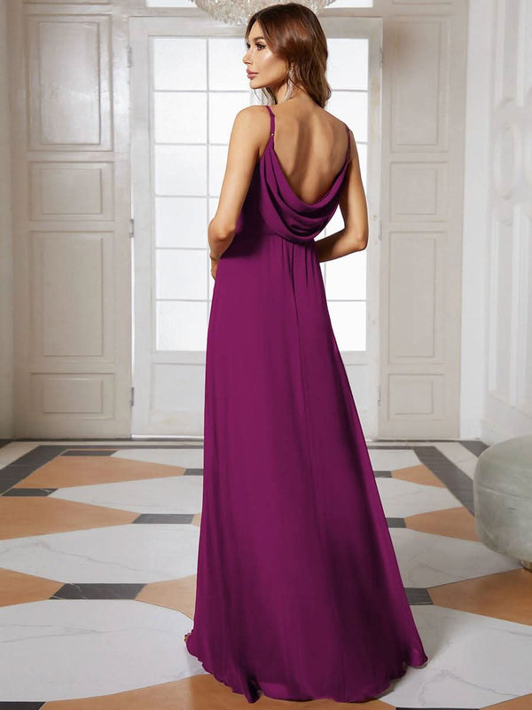 ever NOVA|Sweetheart Draped Back Maxi Bridesmaid Dress