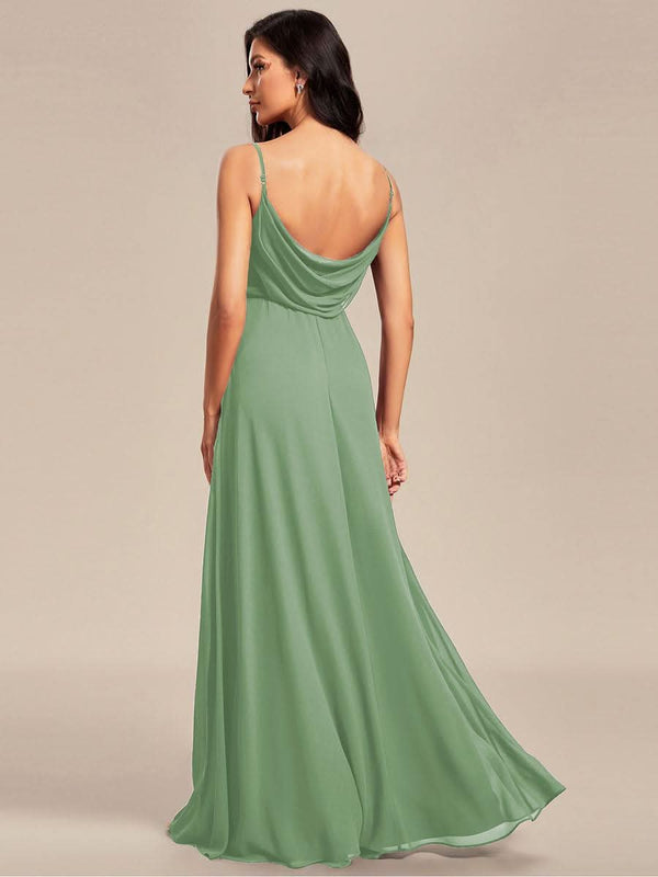 ever NOVA|Sweetheart Draped Back Maxi Bridesmaid Dress