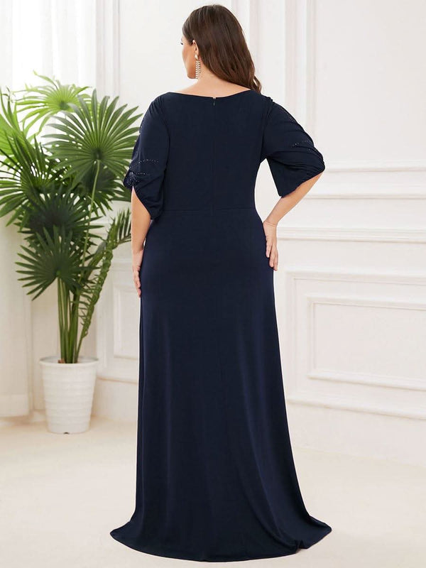 ever VICOTIRE|Round Neck Bodycon Half Sleeve Formal Dress